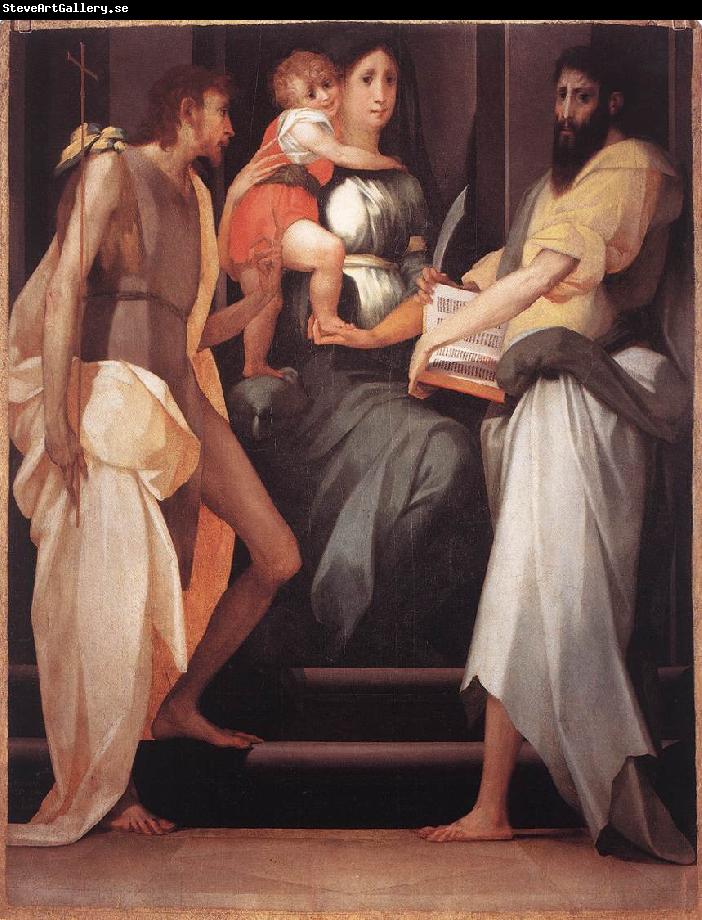 Rosso Fiorentino Madonna Enthroned between Two Saints